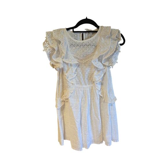 Sezane Robe Alexane White Dress Size: 36 - Picture 2 of 6